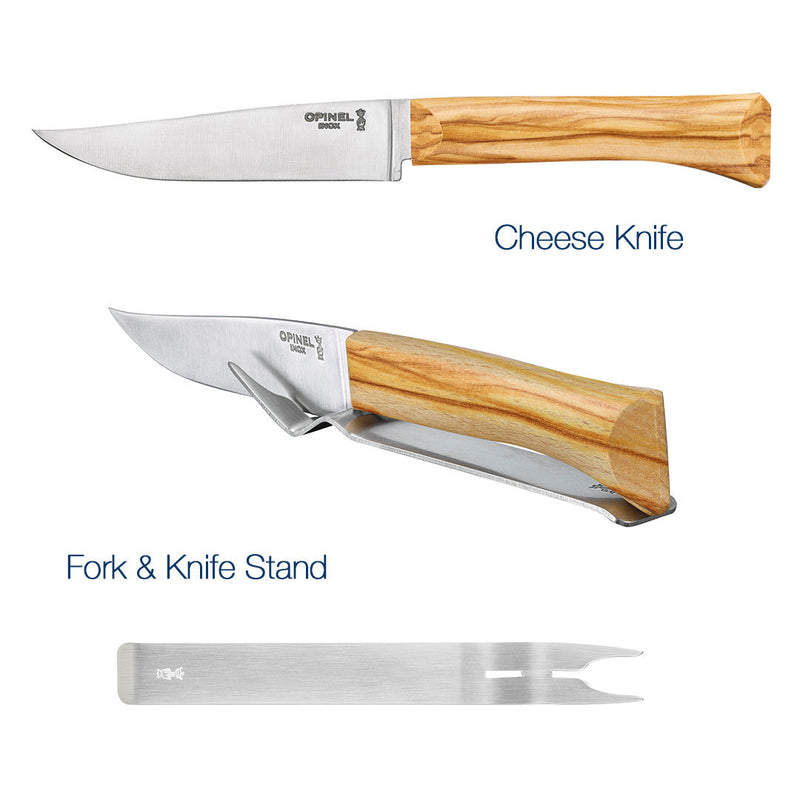 Cheese Knife and Fork Set - Olive Wood