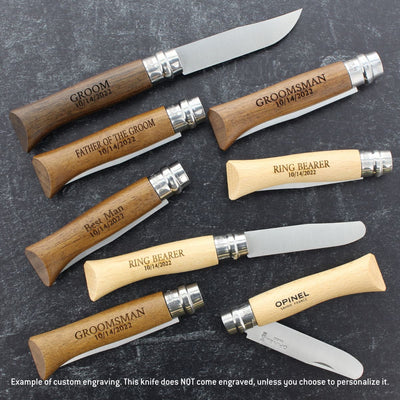 Engraved Gift Bundles | Set of 6 No.06 Stainless Steel Folding Knives-OPINEL USA