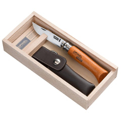 Wooden sliding top box Opinel No 8 Olive wood Handle with sheath - OPINEL  USA