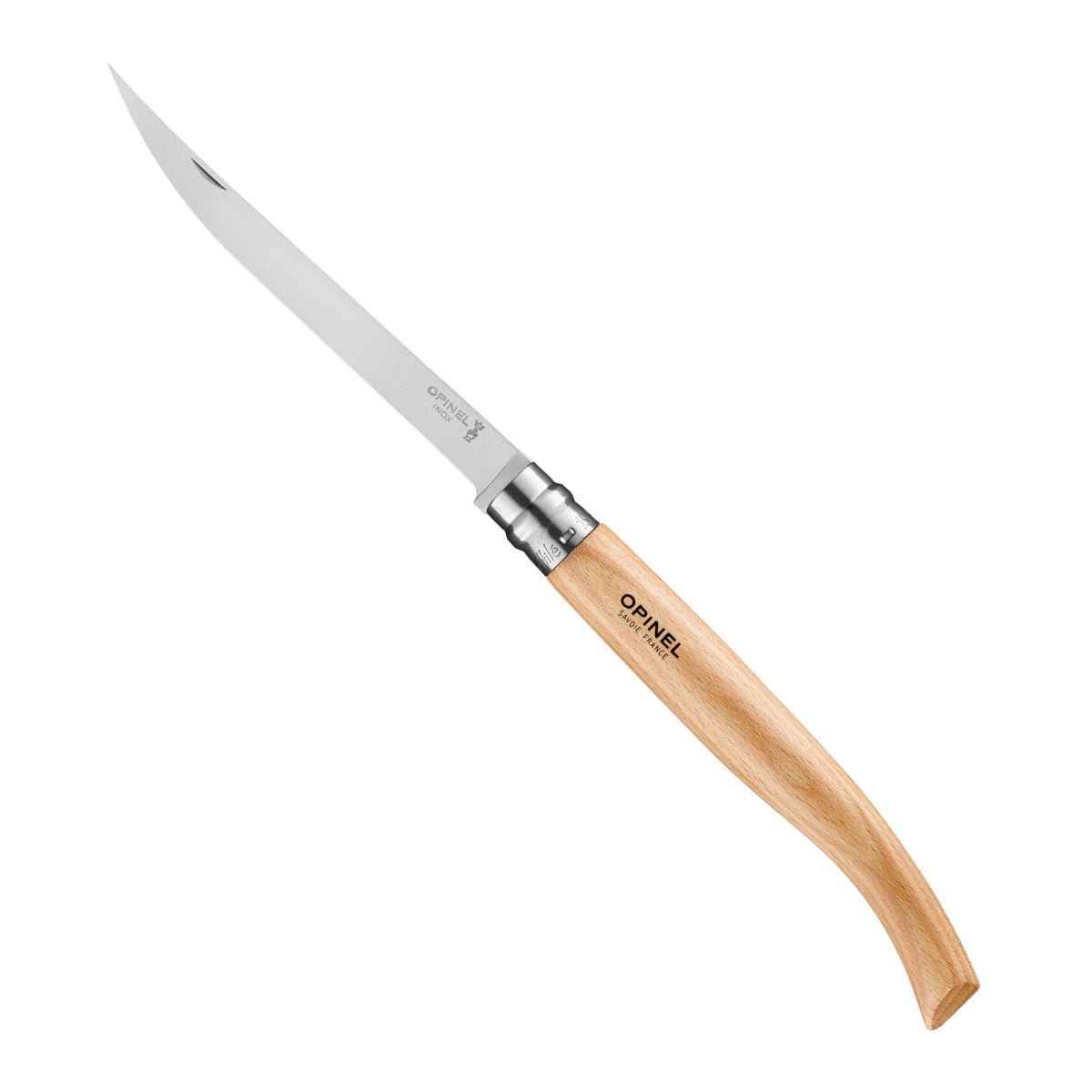 Opinel Knife Slim Line N10 Olive Tree with 10 cm stainless steel blade -  43-000645 - Opinel