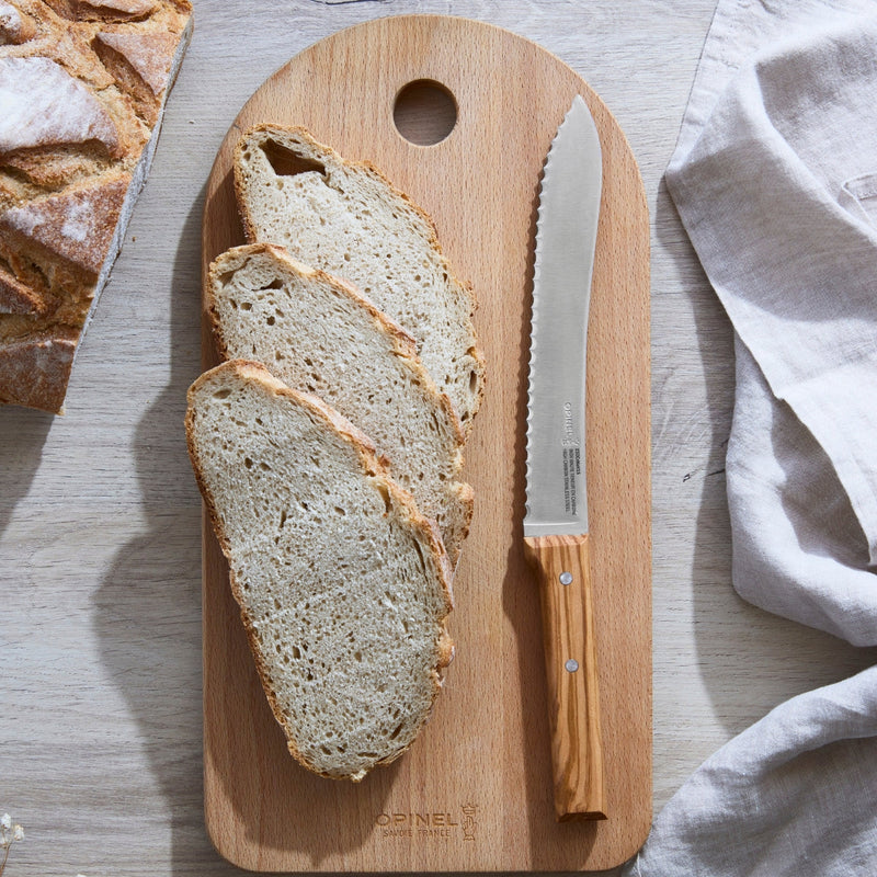 Parallele Serrated 8" Bread Knife - Olive Wood