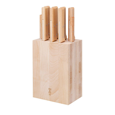 9-Slot Beech Wood Knife Block-OPINEL USA