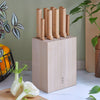 9-Slot Beech Wood Knife Block-OPINEL USA