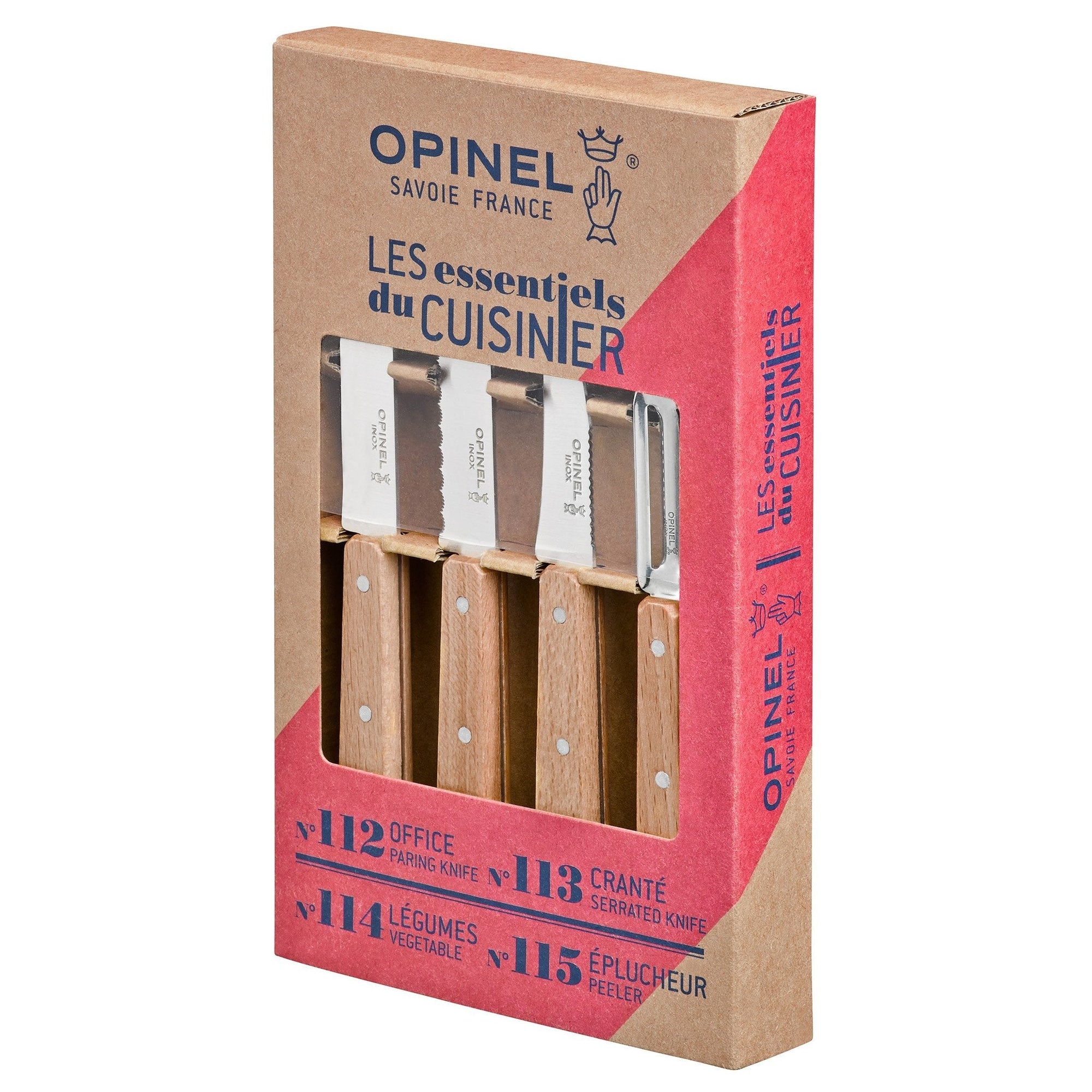 Set of 4 Opinel paring knives N°112 Classiques