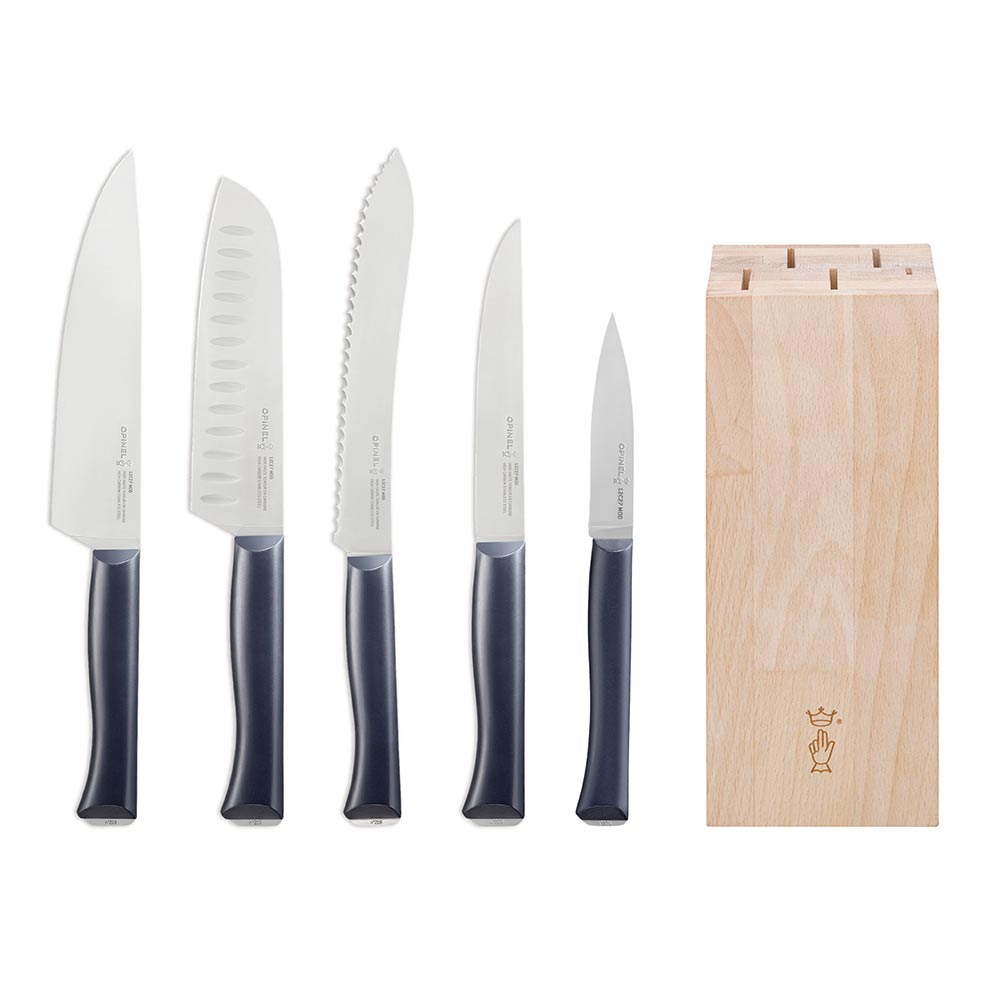 EatNeat 8 Piece Knife Block Set - Stainless Steel Chef Knives With Bamboo  Block and Cutting Board, Knife Sharpener, Kitchen Knife Set