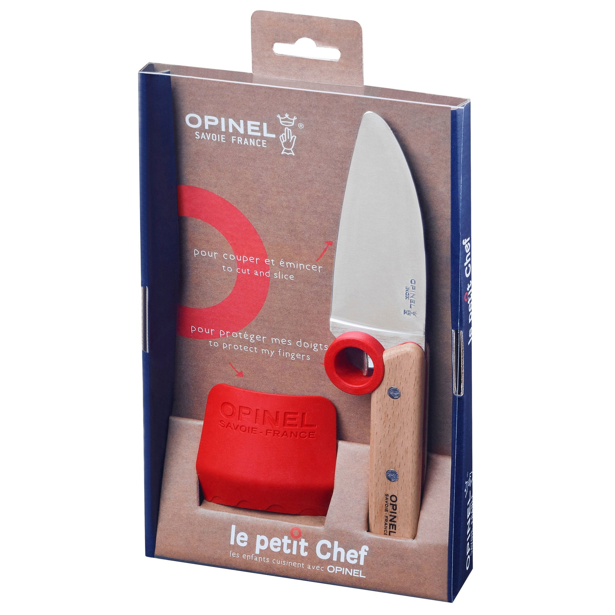 Opinel - Le Petit Chef Set Enfant Couteau et Protège Doigt 2 pcs - Les  Secrets du Chef