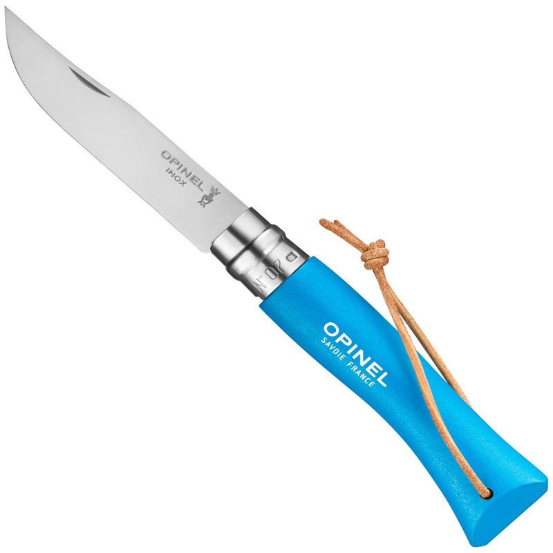 Opinel | No.08 Stainless Steel Folding Knife with Lanyard - OPINEL USA