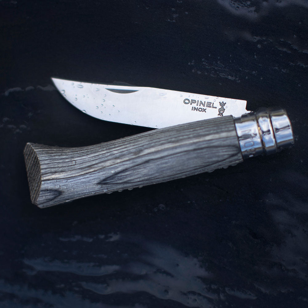 Opinel No. 10 Folding knife Carbon Steel Blade Beechwood Handle - Smoky  Mountain Knife Works