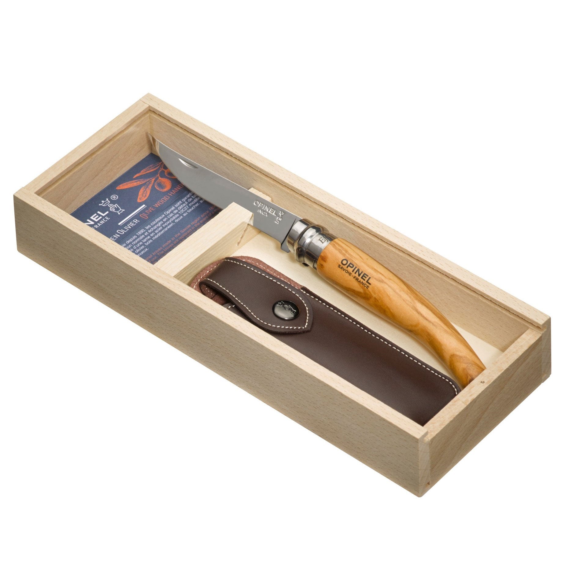 OPINEL ESSENTIAL SMALL KITCHEN KNIFE SET OLIVE WOOD (002163)